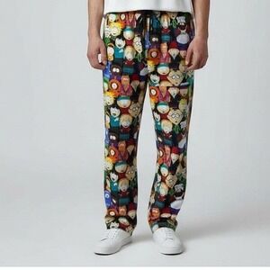 South Park Pajama Sleep Pants Men Large Elastic Waist All Over Print Cartman